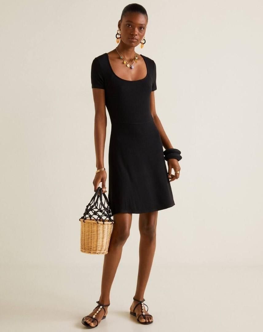Mango ribbed jersey dress outlet