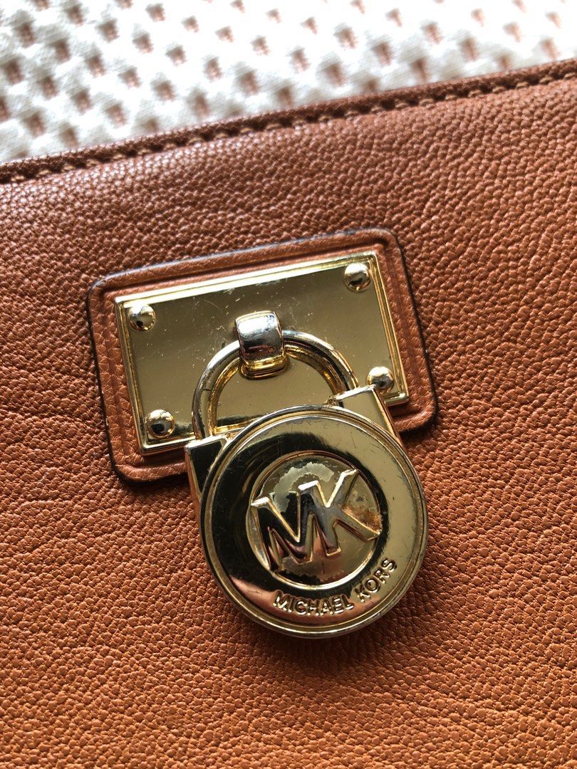 MICHAEL KORS Leather Wallet Brown ORI, Fesyen Wanita, Tas