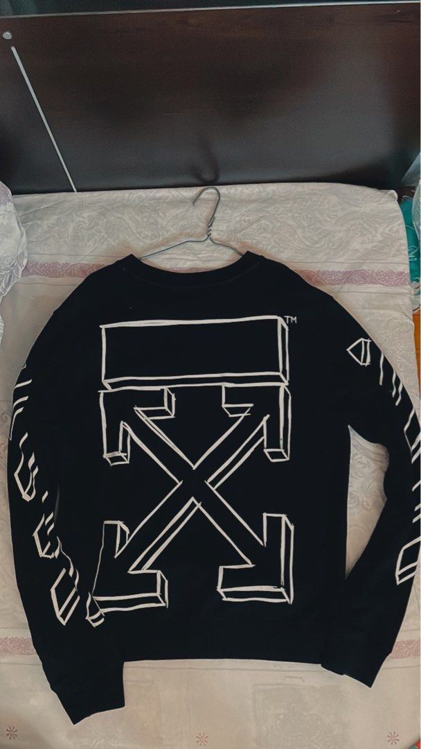 OffWhite 2018 hoodie M size, 名牌, 服裝- Carousell