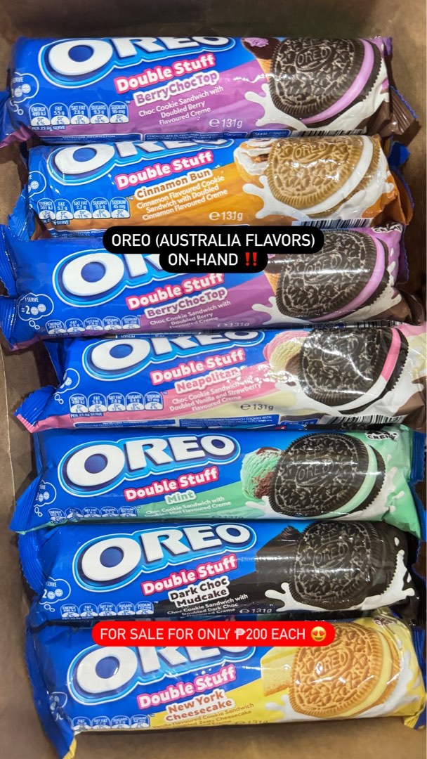 Oreo Chee OREO Trendy Flavours Mint, Cheesecake, Double Stuff, Food & Drinks ...