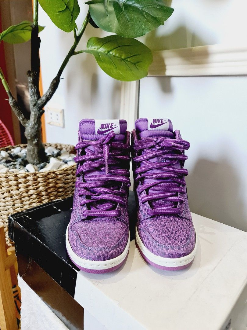 Purple nike wedge sneakers on sale