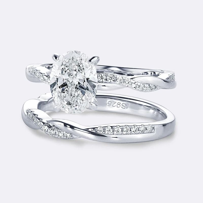 Oval shape engagement ring. (Category: Rings) located in Taguig. Submitted by little_toto (Listing ID 1317844996, Image 3). Description: Specifications of oval shape engagement ring: Metal: Sterling silver, S925. Main stone: Moissanite diamond. Shape: Oval. Size: 2.0 ct approx. Ring type: Engagement. Ring set for women. Occasion: Engagement, anniversary, wedding. Gift idea for girlfriend, partner, wife. No tarnish, no fade. Scratch resistance. Hy