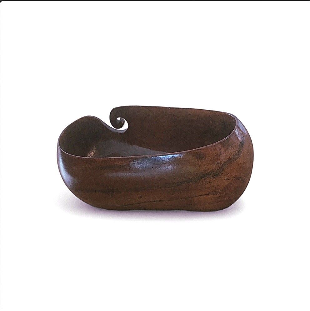 Peanut-shape yarn bowl (Category: Handmade Craft) located in Manila. Submitted by nvodega (Listing ID 1317774177, Image 2). Description: Crafters, here we come! Add this peanut shape yarn bowl to your collections. Not only your yarn will love it, but you as crafters can take pride using it!. Hand made using a rescued Ipil tree, this bowl was from the branch part that instead of throwing it away, transformed it into beautiful functional art piece!