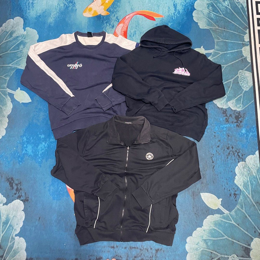 Piko Hoodie Converse Fullzipper Umbro Sweatshirt Combo Men s Fashion Activewear on Carousell