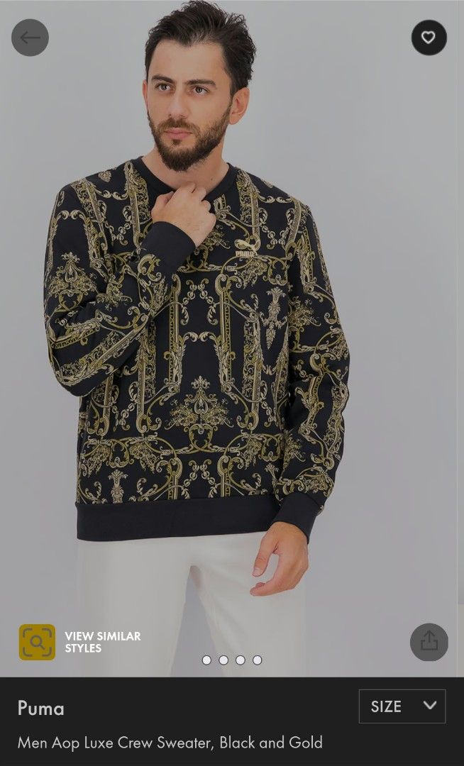 Puma sweater black n gold