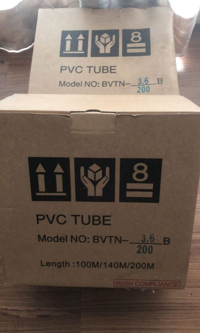 PVC ferrule tube 3.6mm x 200m long, Furniture & Home Living, Home ...