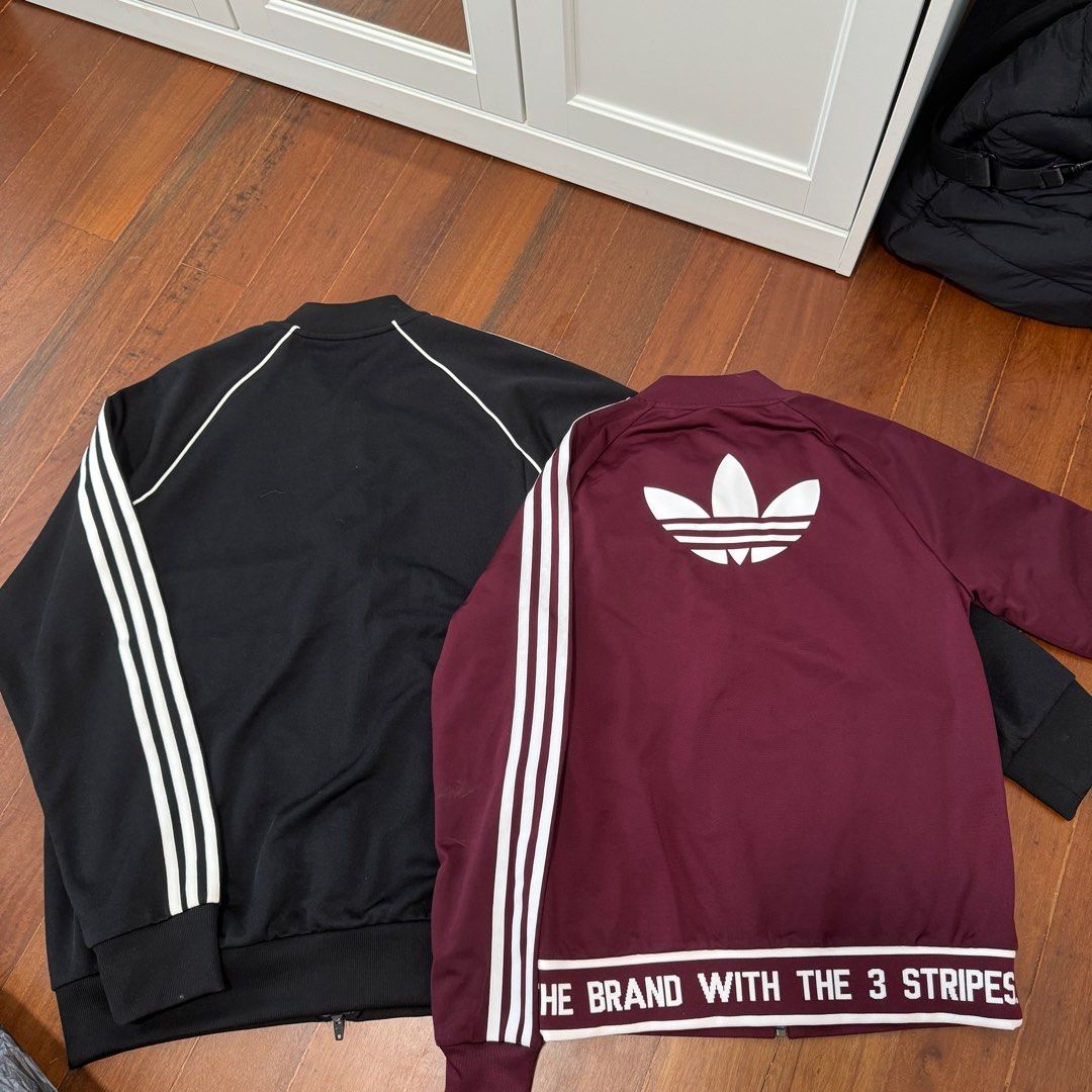RARE Adidas Black Maroon Men s Women s Jacket Men s Fashion Coats Jackets and Outerwear on Carousell