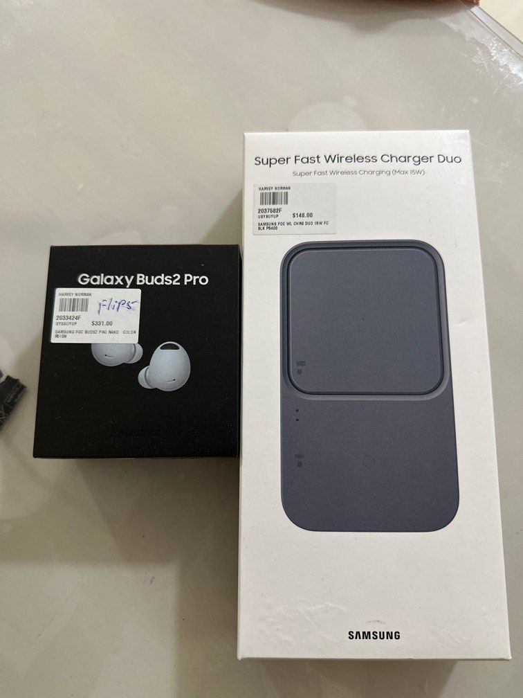 Samsung galaxy buds 2 pro + super fast wireless charger Duo 