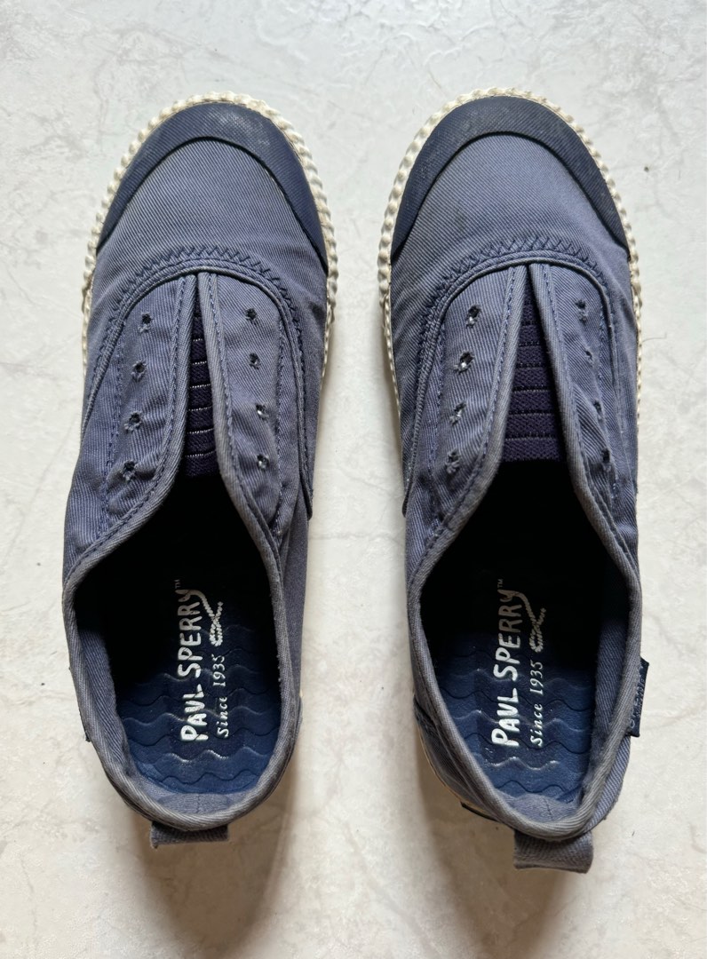 Sperry Women s Sayel Clew Canvas Sneakers in Blue Women s Fashion Footwear Sneakers on Carousell
