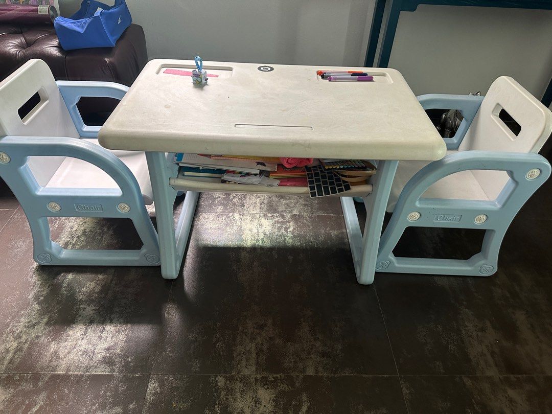 Study Table (Category: Kids' Tables & Chairs) located in Singapore. Submitted by namss (Listing ID 1317856769, Image 1). Description: Very good quality study table for kids (age 3-7 years) original price $130. It can easily be assembled and dissembled. Very compact and light in weight. .