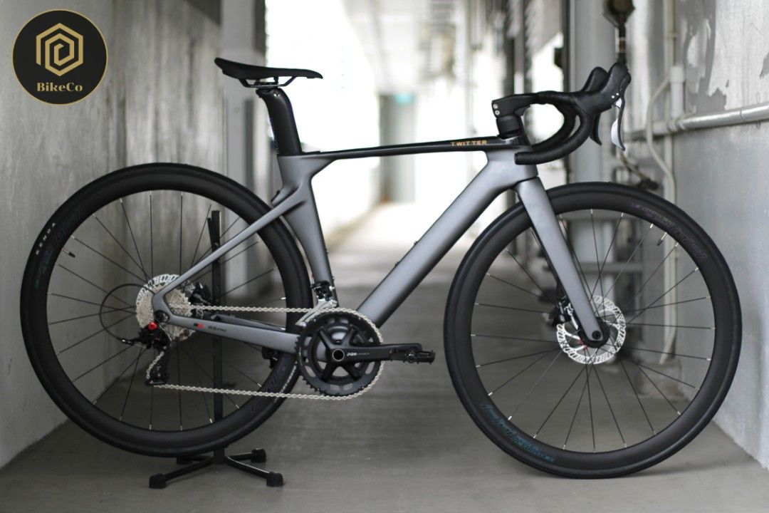 🔘🔥TWITTER R5 PRO Disc Carbon Fibre Road Bike | Full Hydraulic 24 Speed ...
