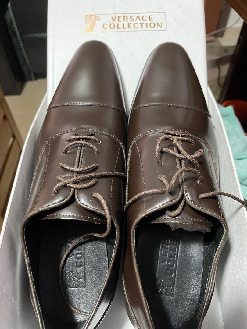 Reduced Brand New Versace Collection Dark Brown Shoes
