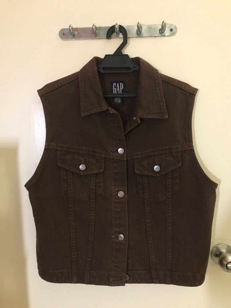 Vintage GAP denim vest/jacket (Brown), Men