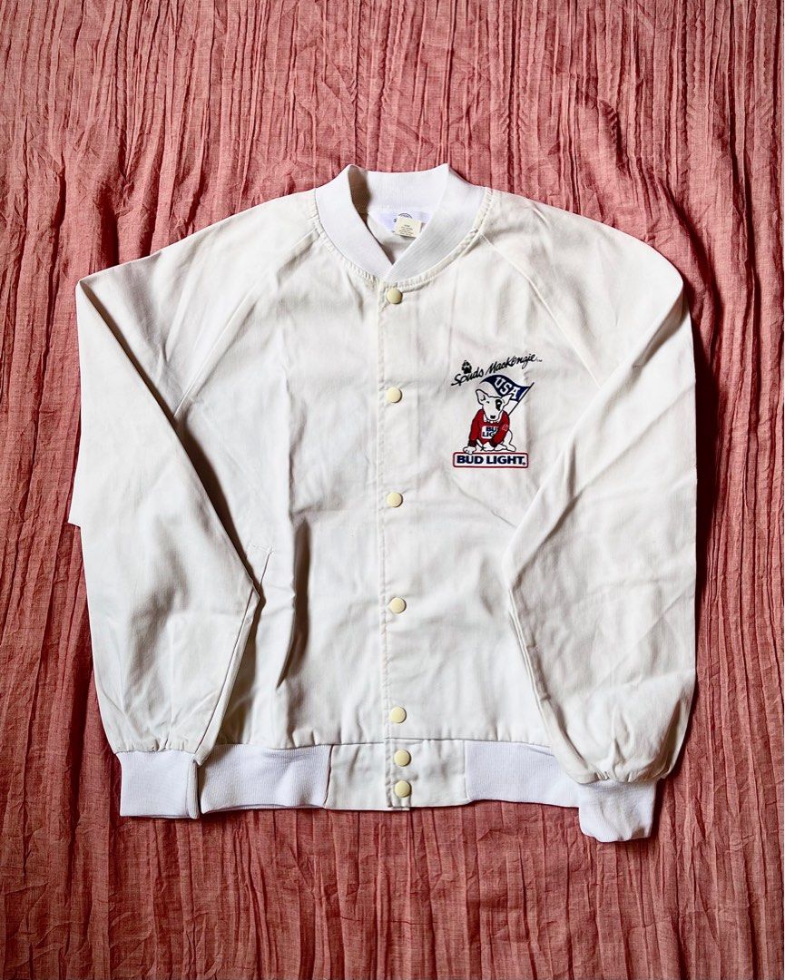 Vintage unisex jacket bud light Men s Fashion Coats Jackets and Outerwear on Carousell