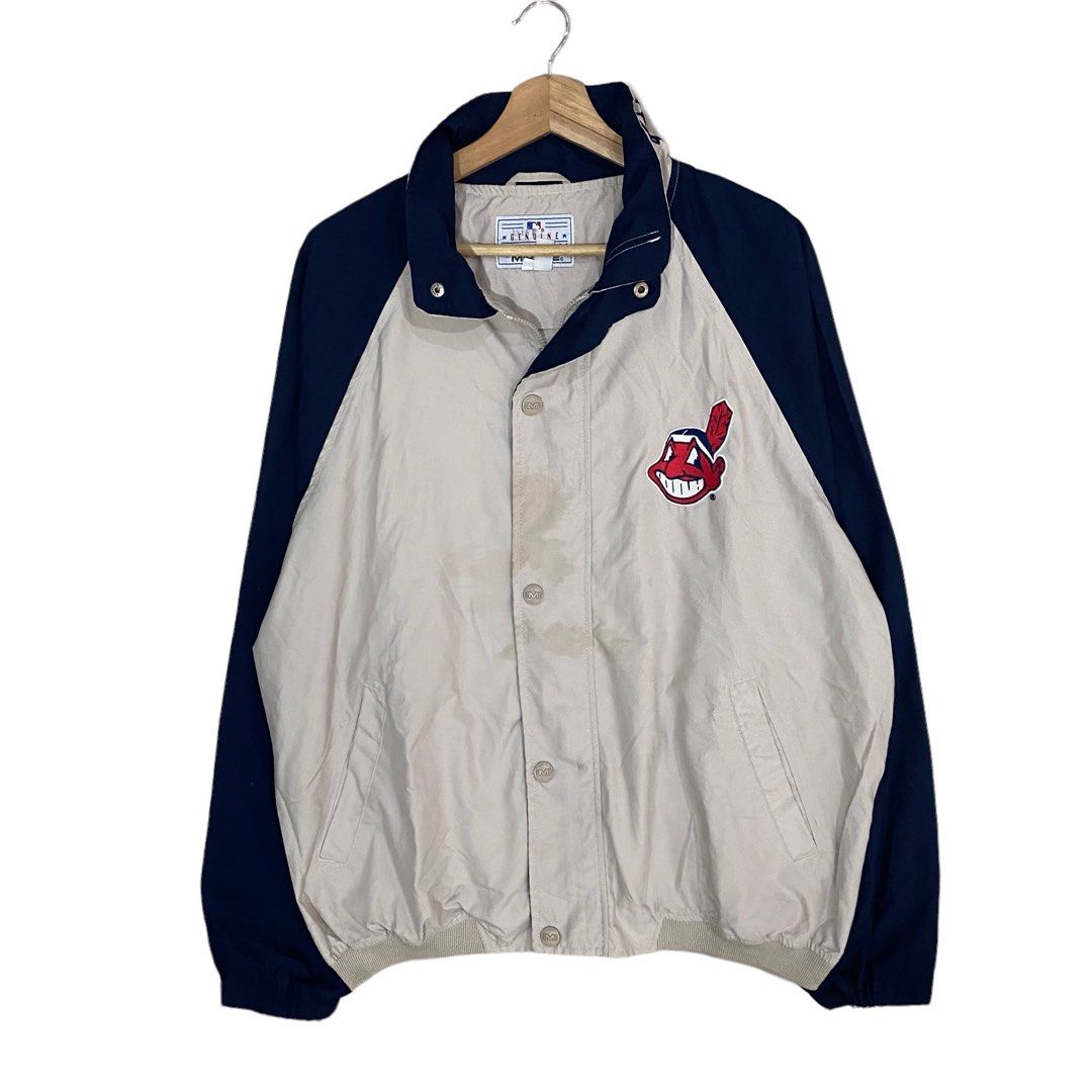 Cleveland Indians 90's 刺繍 古着ハーフジップボアフリース
