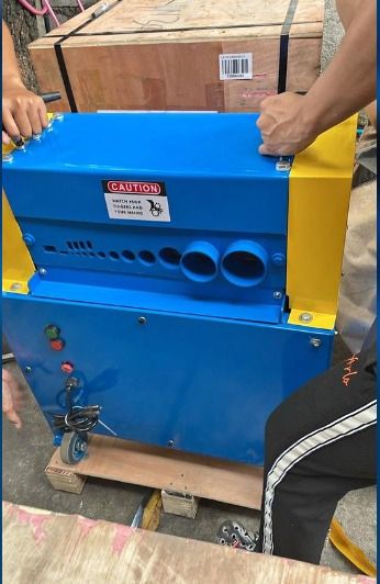 WIRES STRIPPER MACHINE DOUBLE BLADE (Category: Construction Tools & Equipment) located in Caloocan City. Submitted by javierchec55656 (Listing ID 1317799305, Image 2). Description: Name: Wire Stripping Machine Double Blade Model: V-KOA Power: 3kw Capacity: 30m/min Net weight: 185kg Machine size: 600*500*1250mm Voltage: single phase .