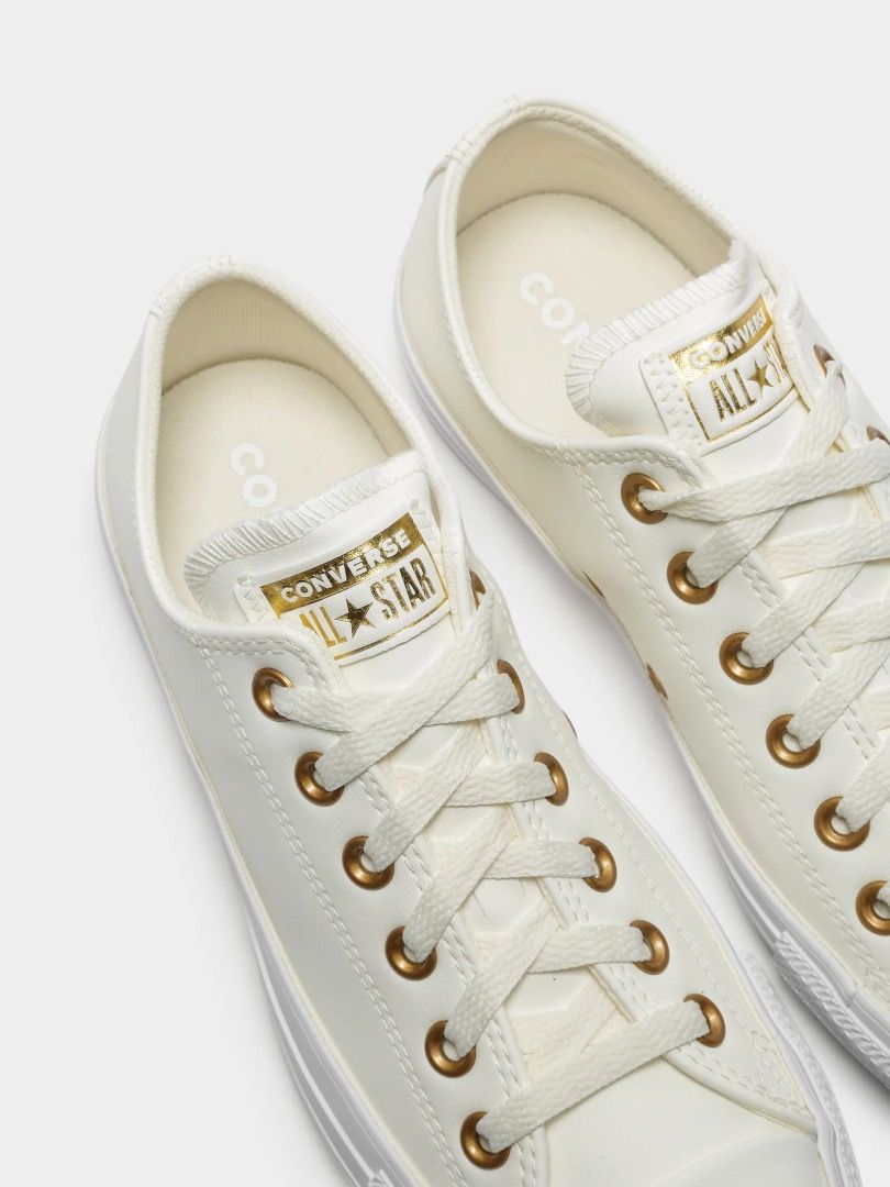 Womens Chuck Taylor All Star Go Gold Lo Top Sneakers in Egret Gold White Women s Fashion Footwear Sneakers on Carousell
