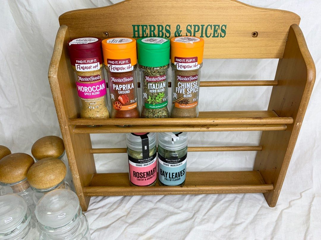 Wooden spice rack Kitchen Rack spice display rack cups holder rack wooden plates display rack country Rustic shabby chic style
