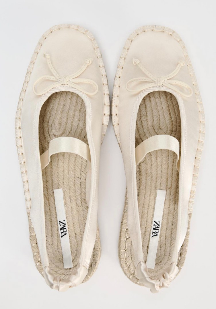 Zara espadrille with bow Women s Fashion Footwear Flats
