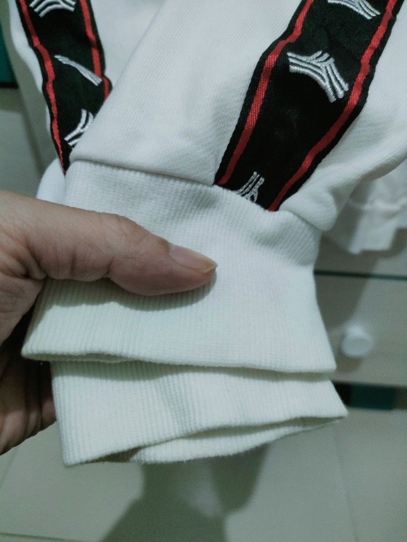 Adidas Tan Tape Hoodie Zipper Putih