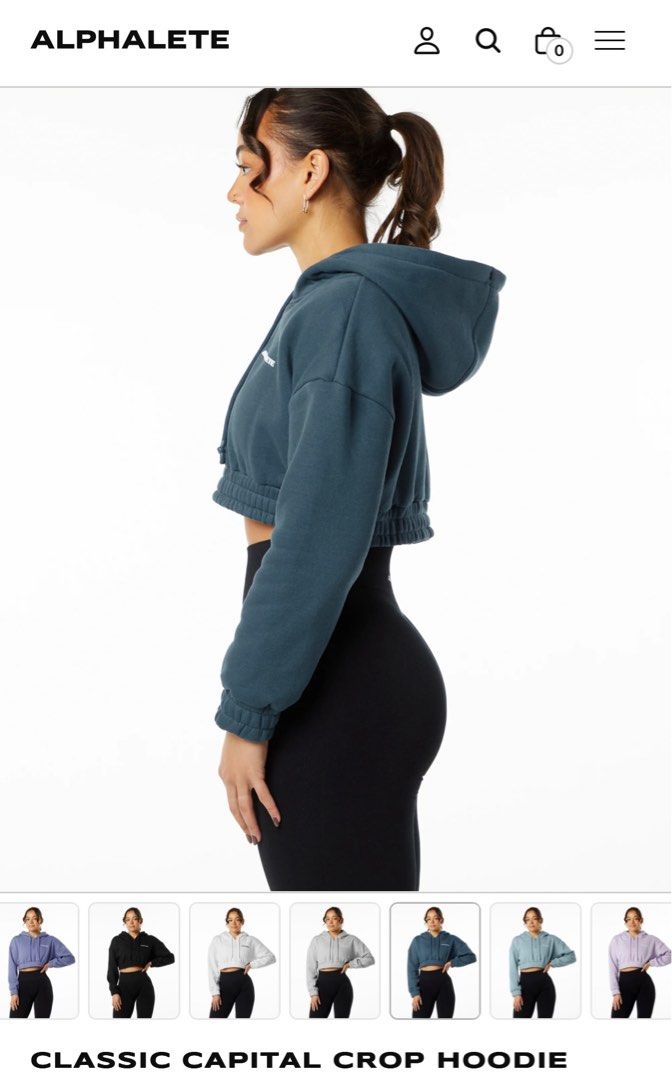Alphalete Classic Capital Crop Hoodie