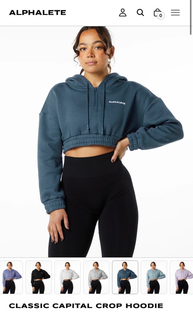 Alphalete capital crop hoodie best sale