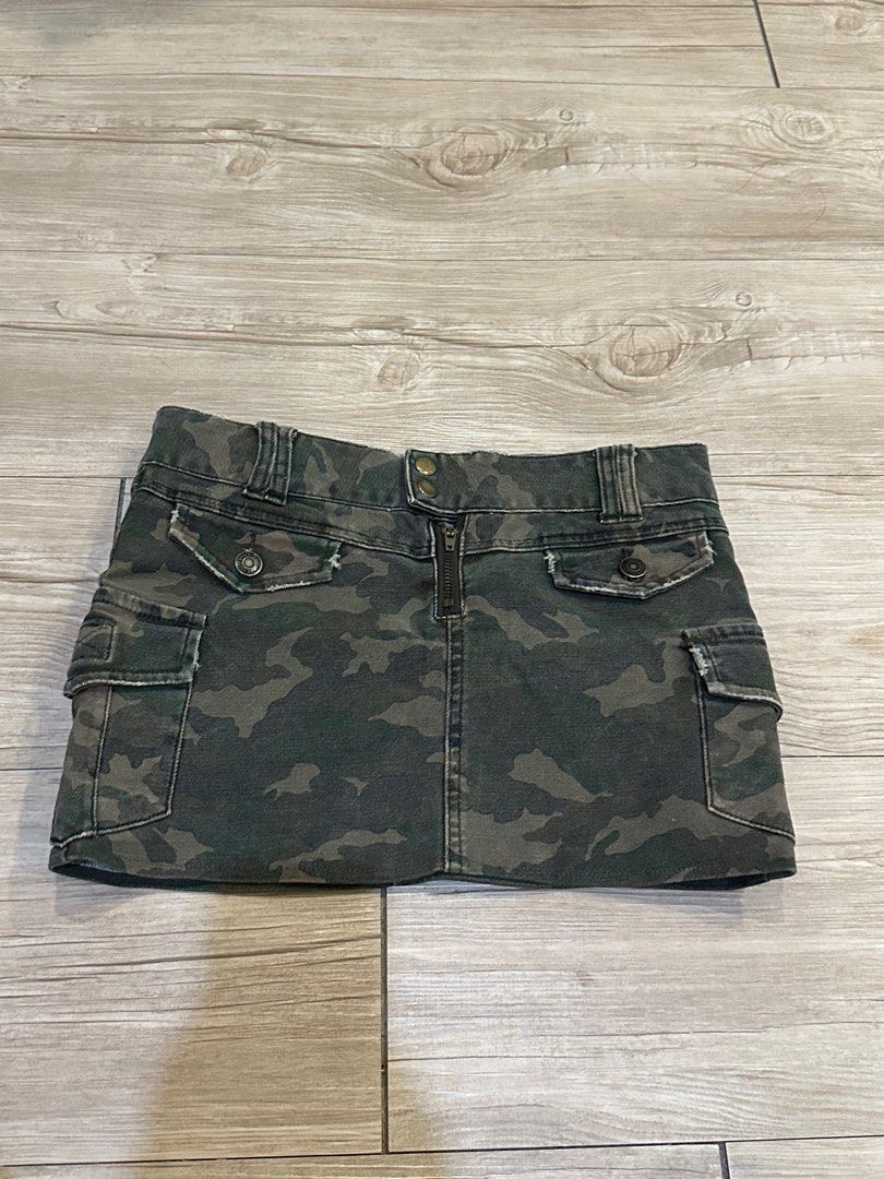 Army Print Y2K Mini Skirt Women s Fashion Bottoms Skirts on Carousell