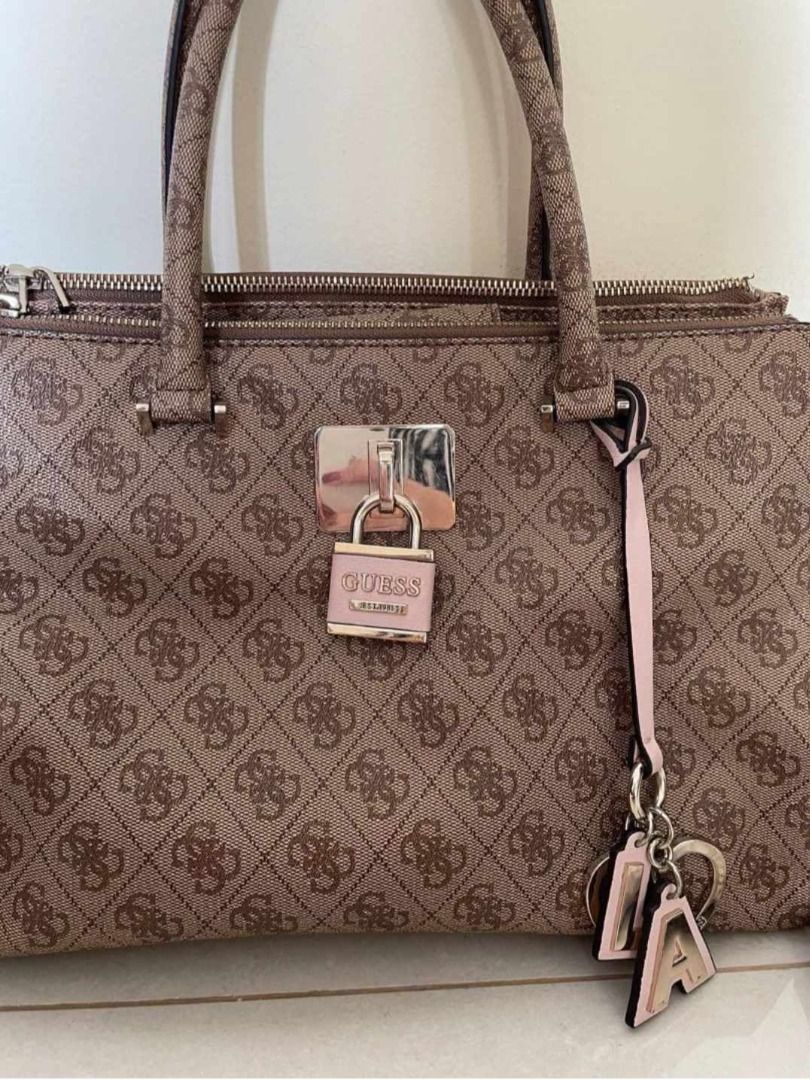 RUSH SALE AUTHENTIC ORIGINAL GUESS Downtown Cool Status Satchel Brown Luxury Bags Wallets on Carousell