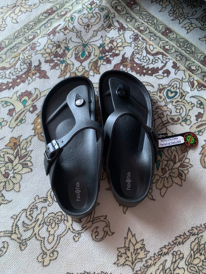 Bata black sandals hotsell