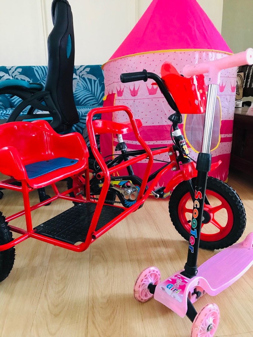 Kiddie bike with sidecar hot sale