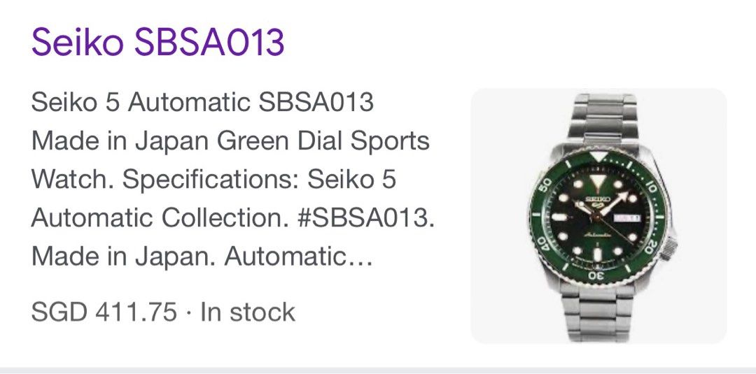 BNWT Seiko 5 Automatic SBSA013 Luxury Watches on Carousell