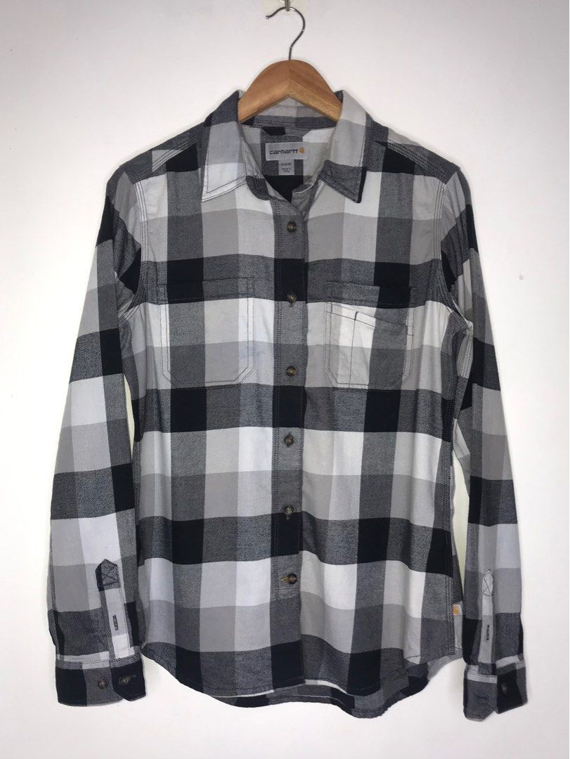Carhartt Hamilton plaid flannel shirt Men s Fashion Tops Sets Tshirts Polo Shirts on Carousell
