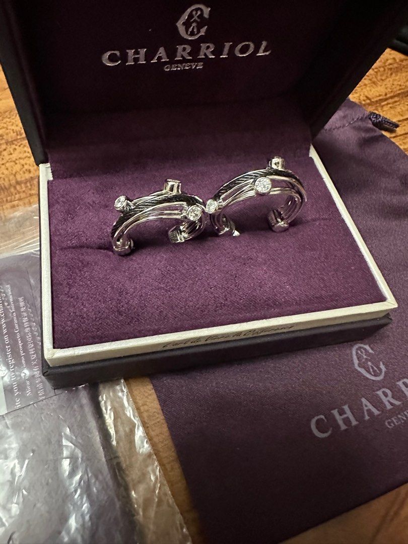 Charriol Earring Silver Tango Black Z Stone Women s Fashion Jewelry Organizers Earrings on Carousell