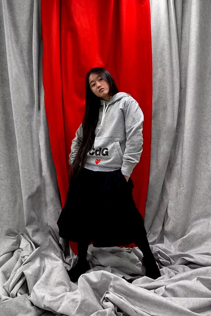 Comme Des Garcons CdG x PLAY Hoodie Size XL Grey CdG x Converse Sweater Size L Grey Discontinued