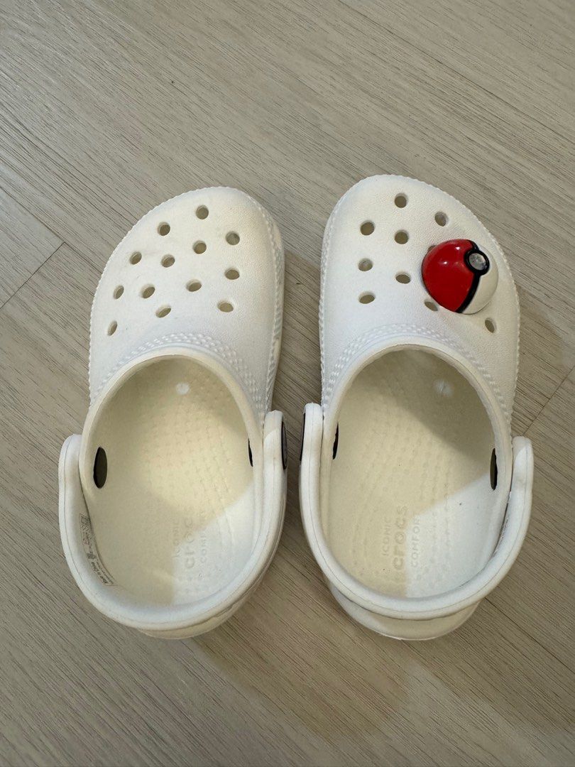 Crocs toddler white size 7 Babies Kids Babies Kids Fashion on Carousell