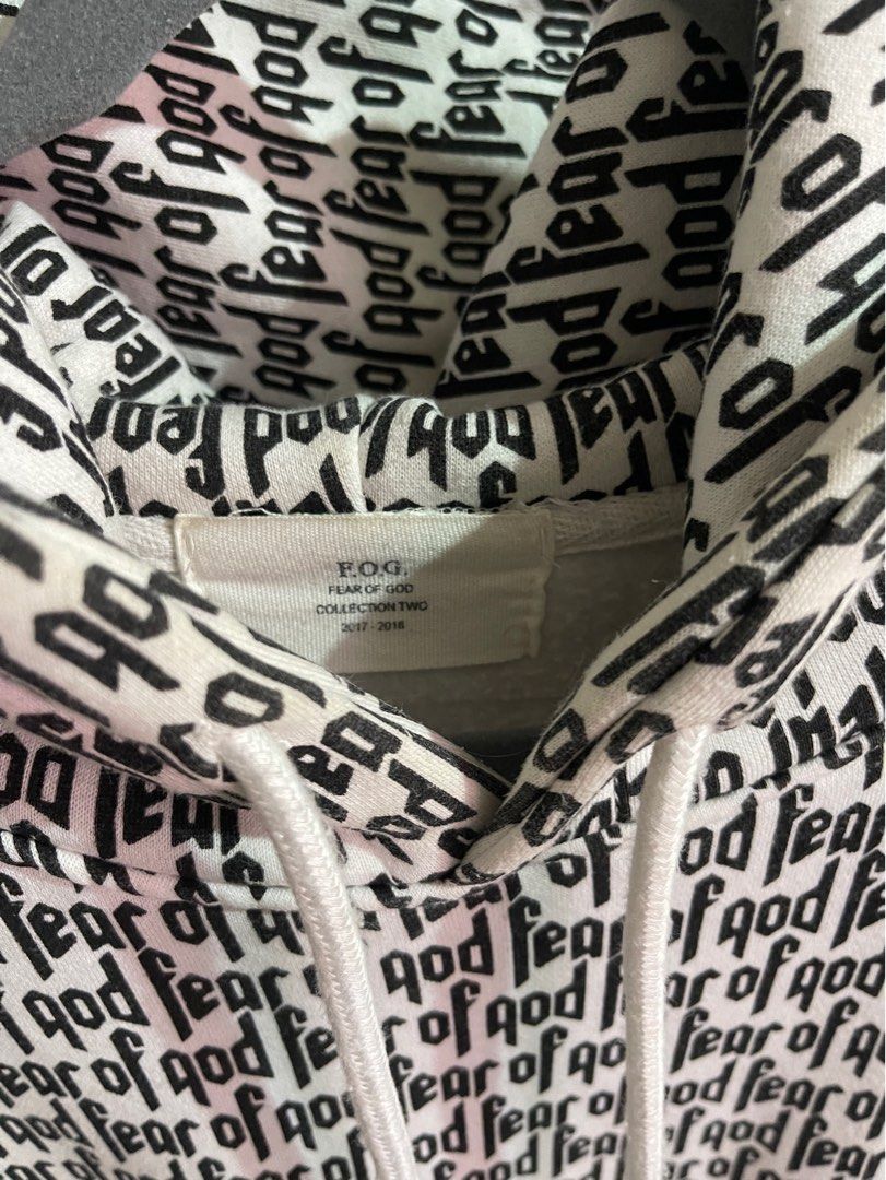 Fear of god all over print hoodie legit check top