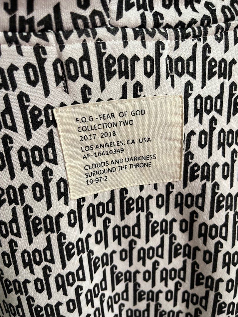 Fear of God All Over Print Hoodie FOG AOP Men s Fashion Coats Jackets and Outerwear on Carousell