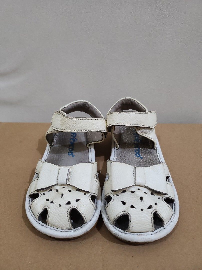 Freycoo white leather squeaky sandals Babies Kids Babies Kids Fashion on Carousell