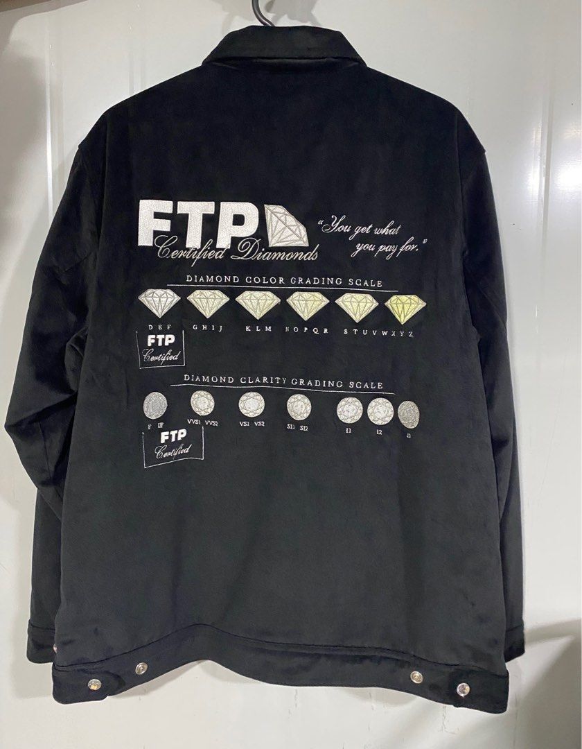 FTP Diamond Dealer Jacket (Category: Coats, Jackets and Outerwear) located in Manila. Submitted by naztymac (Listing ID 1306017609, Image 2). Description: FUCK THE POPULATION (FTP) Diamond Dealer Jacket Full Embroidery Size: Medium (Fits Large) Bought from US.