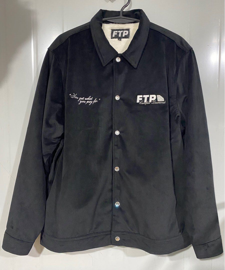 FTP Diamond Dealer Jacket (Category: Coats, Jackets and Outerwear) located in Manila. Submitted by naztymac (Listing ID 1306017609, Image 1). Description: FUCK THE POPULATION (FTP) Diamond Dealer Jacket Full Embroidery Size: Medium (Fits Large) Bought from US.