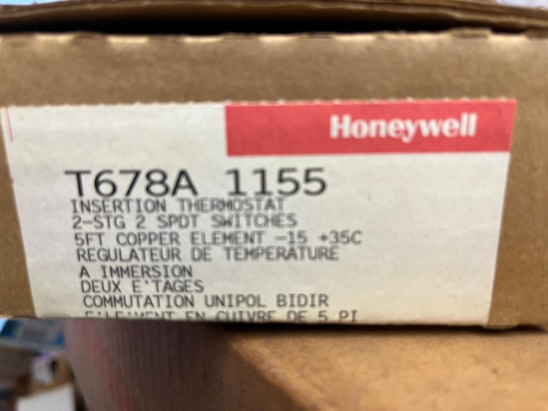 Honeywell T678A1155 插入式温度控制器 Honeywell T678A 1155 Insertion Thermostat ...