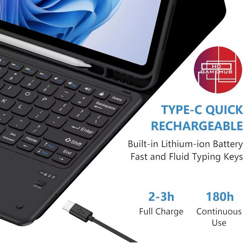 iPad Pro 11” 2024 Bluetooth Keyboard Case Smart Cover with Keyboard (Category: Cases & Sleeves) located in Quezon City. Submitted by playamerica (Listing ID 1320973791, Image 3). Description: iPad Pro 11’ 2024 Smart Leather Case with Wireless Bluetooth Keyboard Keyboard Options : ₱1,450 - Regular Keyboard ₱1,750 - LED Backlit Keyboard ₱1,950 - Keyboard with Touch Pad ● Bluetooth Keyboard Smart Case ● Easily adjusts to whatever comfortable angle s
