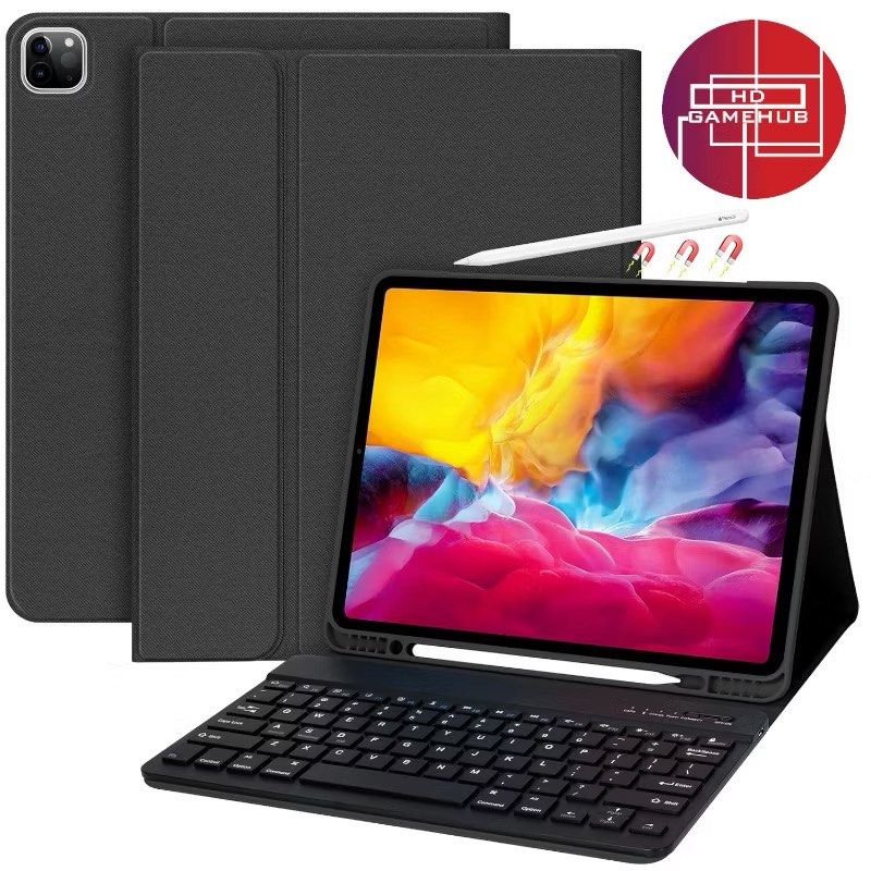 iPad Pro 11” 2024 Bluetooth Keyboard Case Smart Cover with Keyboard (Category: Cases & Sleeves) located in Quezon City. Submitted by playamerica (Listing ID 1320973791, Image 1). Description: iPad Pro 11’ 2024 Smart Leather Case with Wireless Bluetooth Keyboard Keyboard Options : ₱1,450 - Regular Keyboard ₱1,750 - LED Backlit Keyboard ₱1,950 - Keyboard with Touch Pad ● Bluetooth Keyboard Smart Case ● Easily adjusts to whatever comfortable angle s