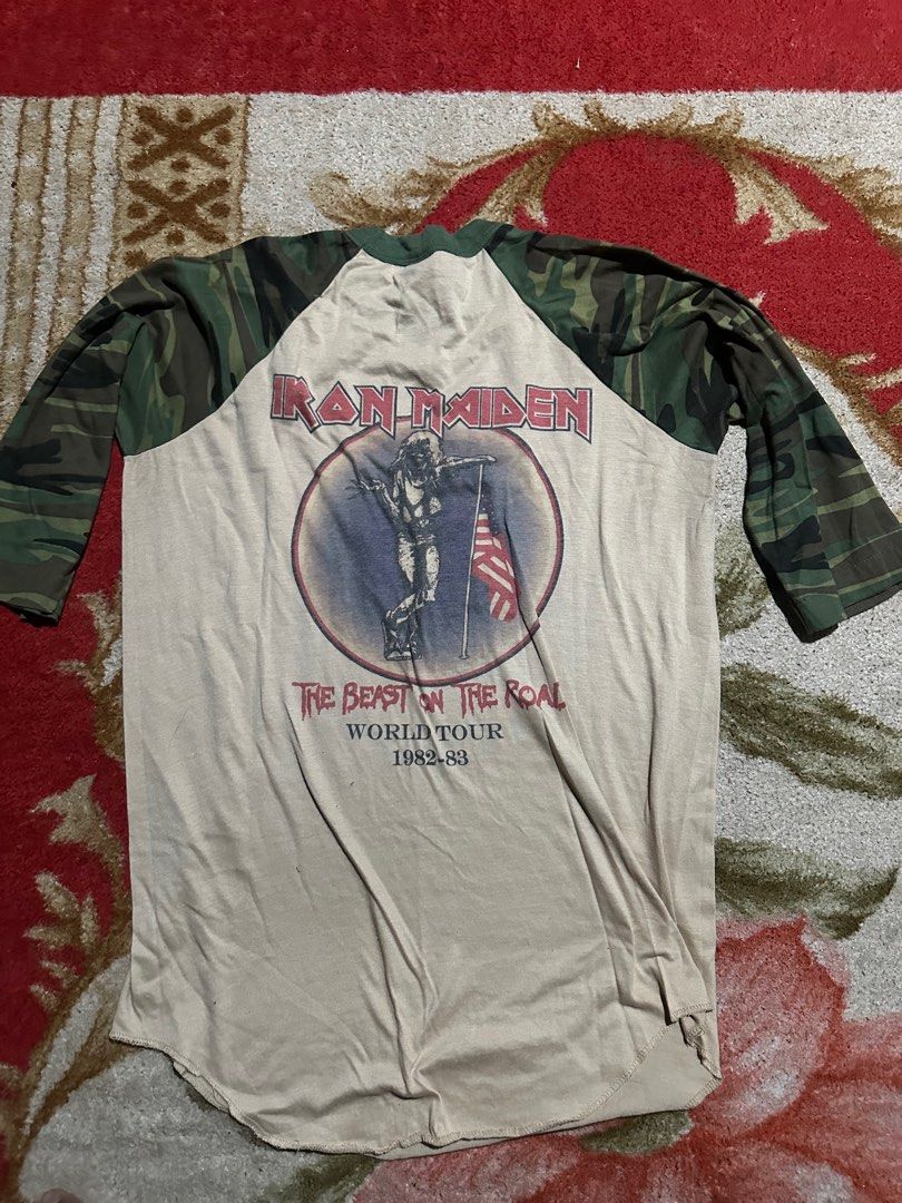 iron maiden tour 1982, Men's Fashion, Activewear on Carousell