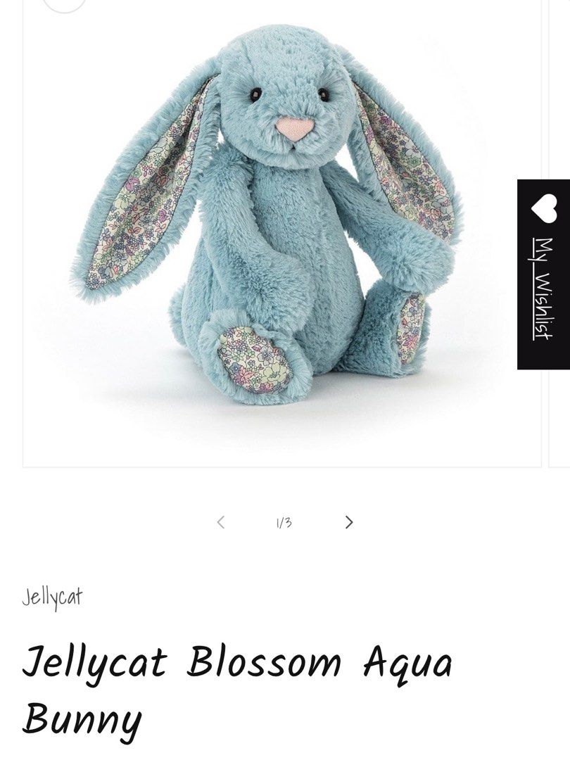 ジェリーキャット Jellycat Blossom Aqua Bunny - メルカリ jellycat