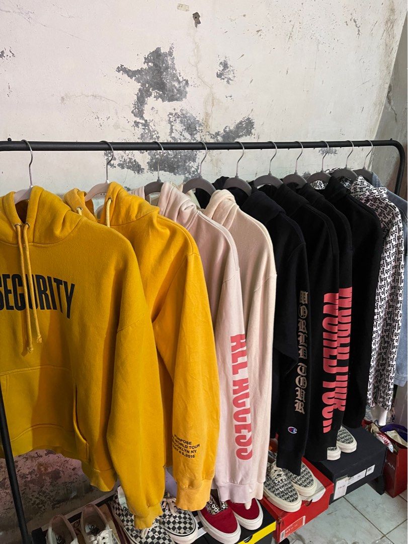 Justin Bieber Purpose Tour Fear of God Men s Fashion Tops Sets Hoodies on Carousell