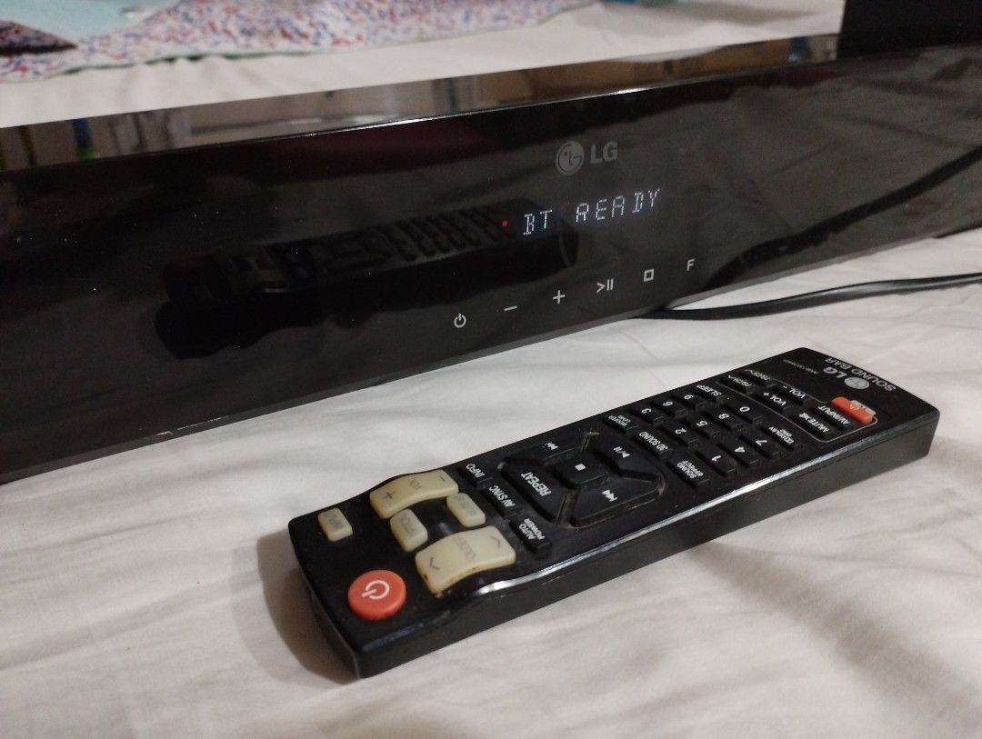 LG Sorround Soundbar (Category: Soundbars, Speakers & Amplifiers) located in Quezon City. Submitted by zealstone_baf57c (Listing ID 1321128304, Image 2). Description: BRAND : LG MODEL: NB3520A 300W 2.1 CH Surround Sound MODEL:SHS36-D Wireless Subwoofer WITH REMOTE CONTOL Bluetooth Streaming USB Input Show Less AMPLIFIER .H2.1CHPower Output (4Ω) Total300W Power Output - Front80Wx2 AUDIO SOUND MODE 3D Sound OptimizerYesBass Blast (BASS)Yes By PassY