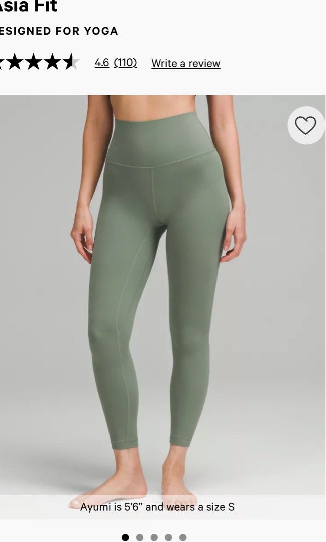 Lululemon align high rise pants 24 S grey eucalyptus Women s Fashion Activewear on Carousell