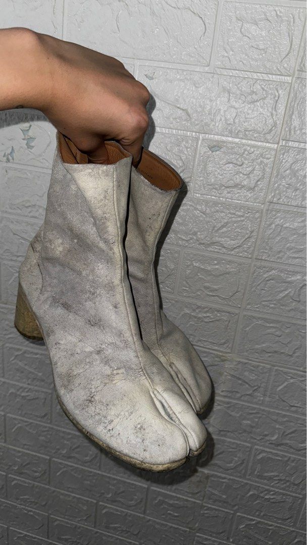 Hand Painted Margiela Painted Boots Maison Margiela Tabi 60mm Heel