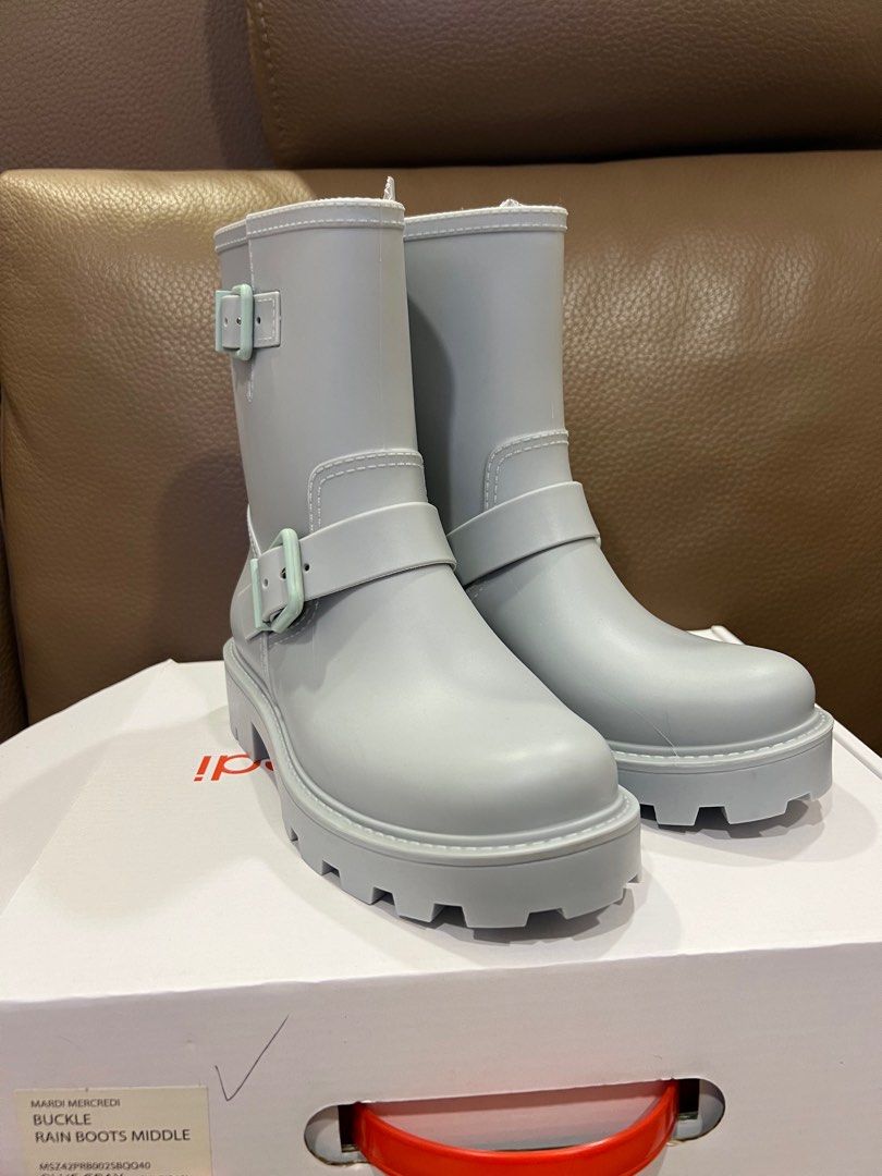 37/37.5 碼返工必選百搭款👍🏼 Mardi Mercredi rain boots雨靴
